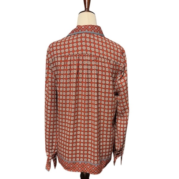 Max Studio Printed Button Down Blouse - Picture 2 of 5